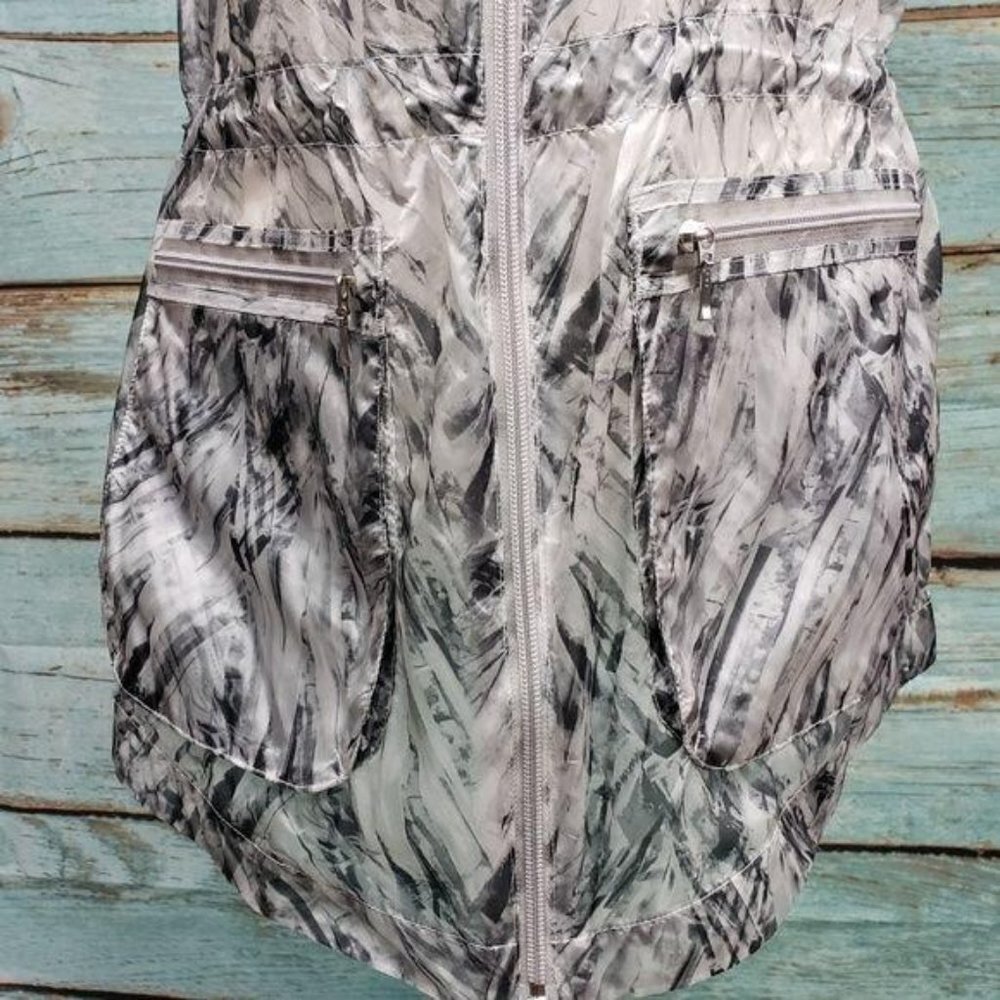 ATHLETA Inspire Hoodie Sheer Vest Cobblestone Jacket S NWOT - Picture 3 of 8